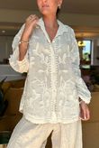 Laundry B Effie Embroidered Shirt Vintage Cream - /20 